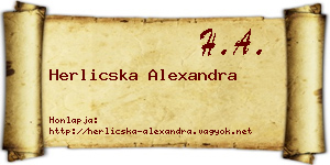 Herlicska Alexandra névjegykártya