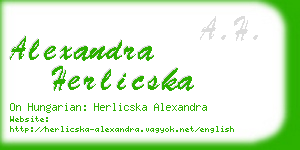 alexandra herlicska business card